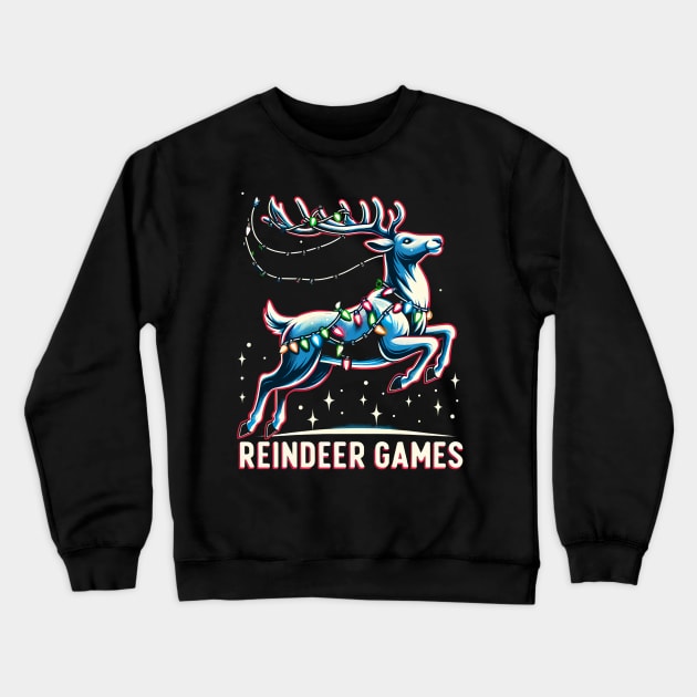 Reindeer Games - Festive Leap Crewneck Sweatshirt by EternalEntity